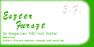 eszter furszt business card